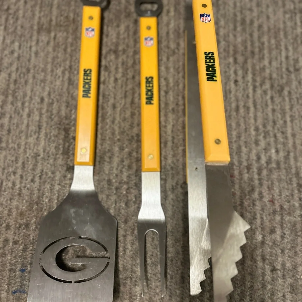 Packers BBQ Tool Set with‎ Yellow Handles